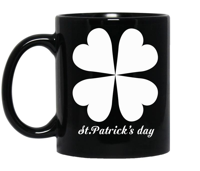 Lucky leaf st patricks day coffee Mug_Black