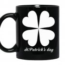 Lucky leaf st patricks day coffee Mug_Black