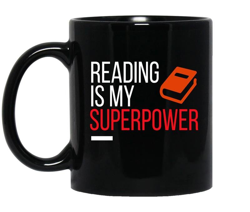 Reading is my supperpower coffee Mug_Black
