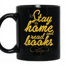 Stay home and read books coffee Mug_Black