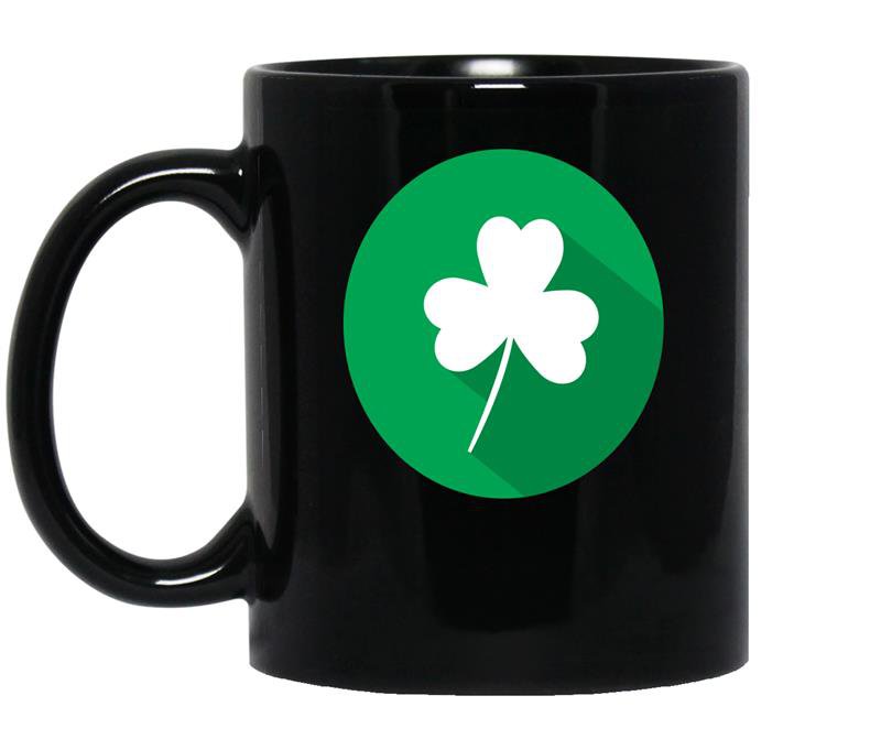 St patricks day leaf coffee Mug_Black