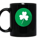 St patricks day leaf coffee Mug_Black