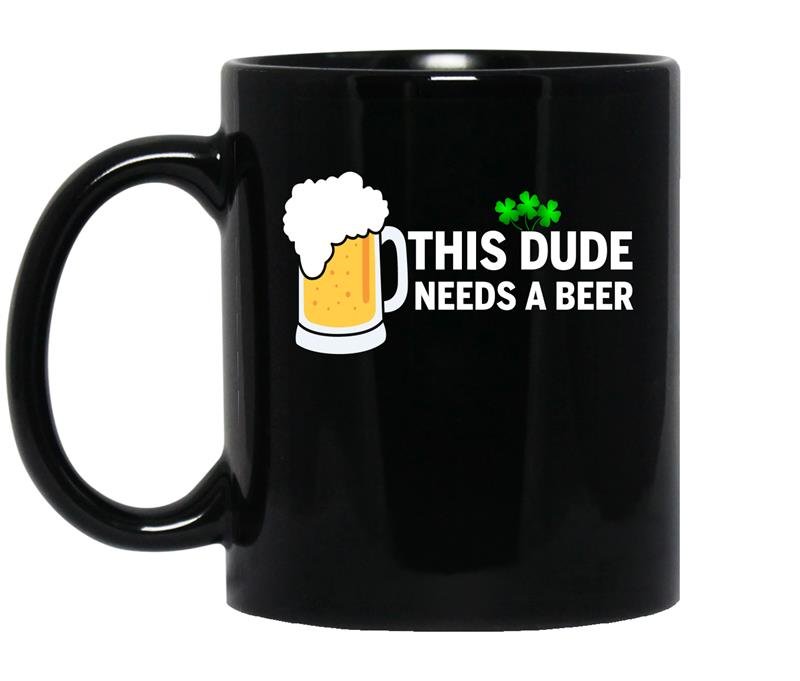 This dude needs a beer coffee Mug_Black