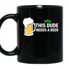 This dude needs a beer coffee Mug_Black