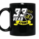 33th wedding anniversary gift 33 years strong coffee Mug_Black