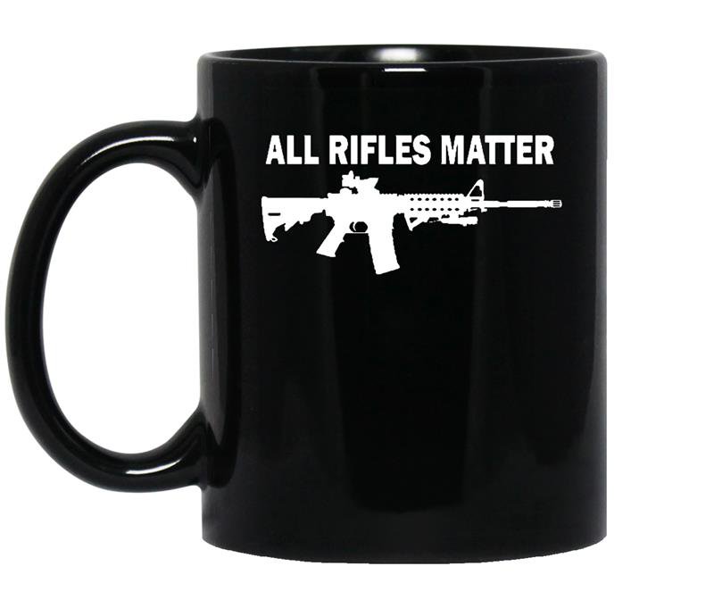 All rifles matter black ar 15 tactical gun police nra blm mens coffee Mug_Black
