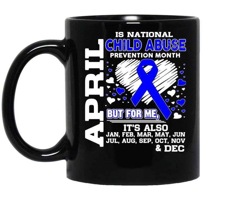 April is national child abuse prevention month coffee Mug_Black