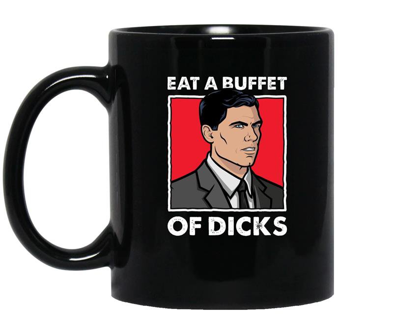 Archer eat a buffet of dicks Coffee Mug_Black