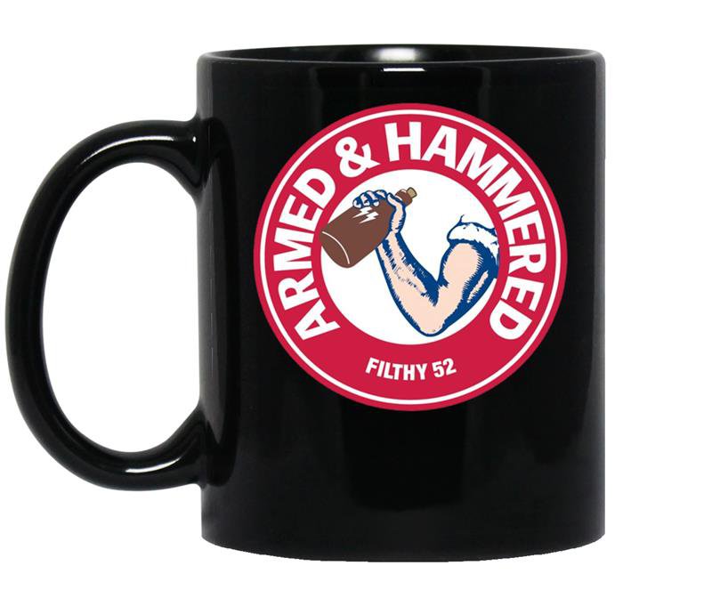 Armed and hammered funny Coffee Mug_Black