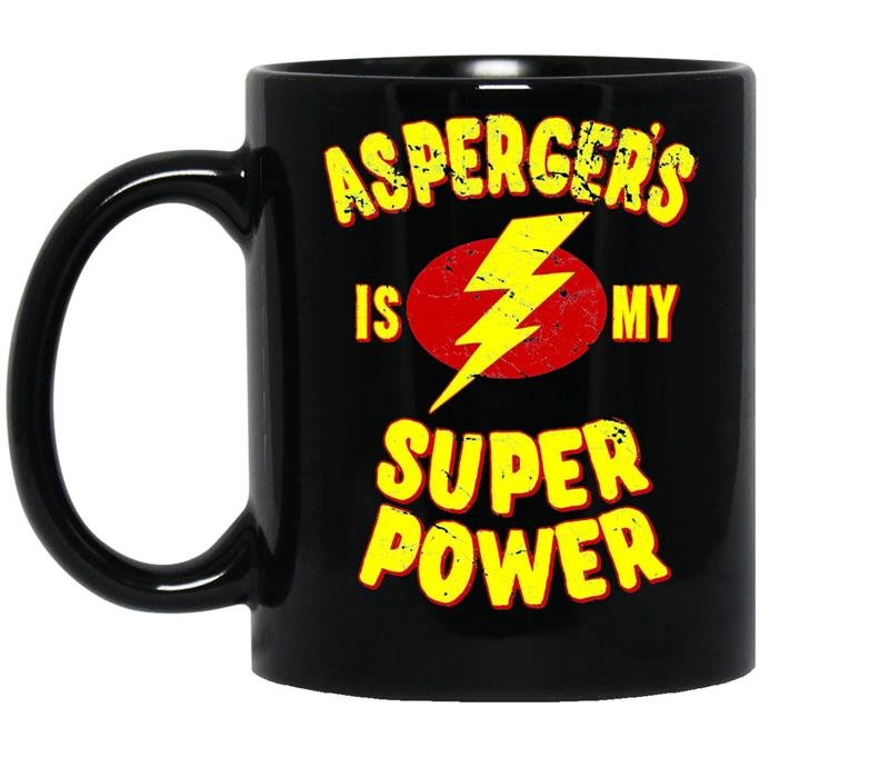 Aspergers is my super power coffee Mug_Black