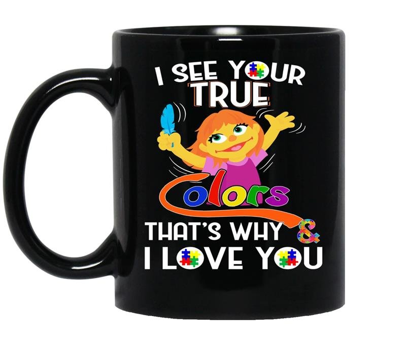Autism awareness love i see your true color coffee Mug_Black