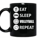 Awesome eat sleep volleyball repeat coffee Mug_Black