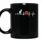 Baritone heartbeat music marching band tees coffee Mug_Black