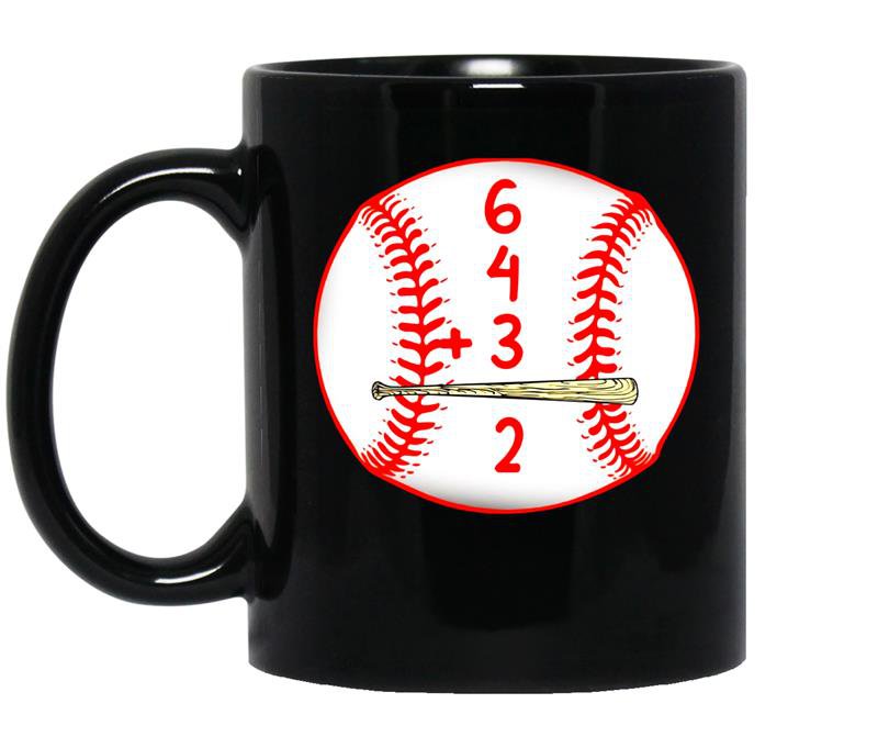 Baseball double play 6432 coffee Mug_Black