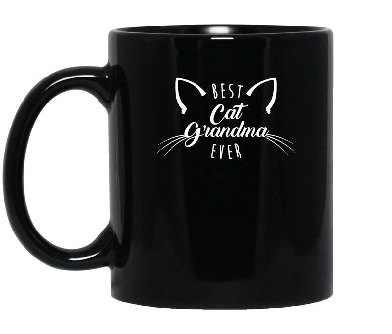 Best cat grandma everfunny cats lady family gift coffee Mug_Black