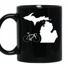 Bicycle michigancyclist tee state road bike coffee Mug_Black