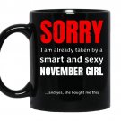 Birthday taken by a smart and sexy november girl coffee Mug_Black