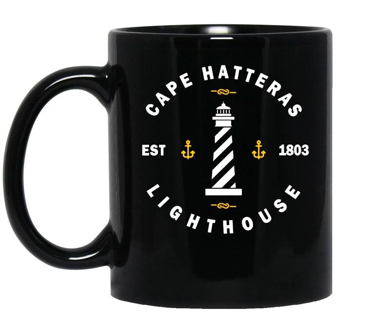 Cape hatteras lighthouseouter banks nc obx coffee Mug_Black
