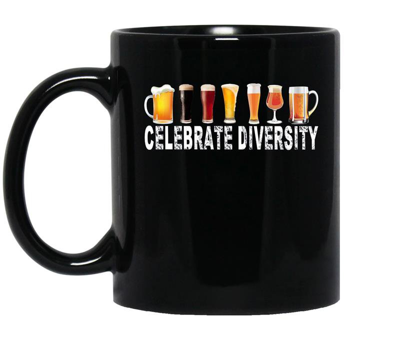 Celebrate diversity beer coffee Mug_Black