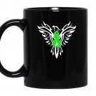 Cerebral palsy awarenessgreen ribbon phoenix coffee Mug_Black