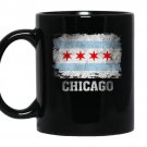 Chicago illinois flagvintage distressed coffee Mug_Black