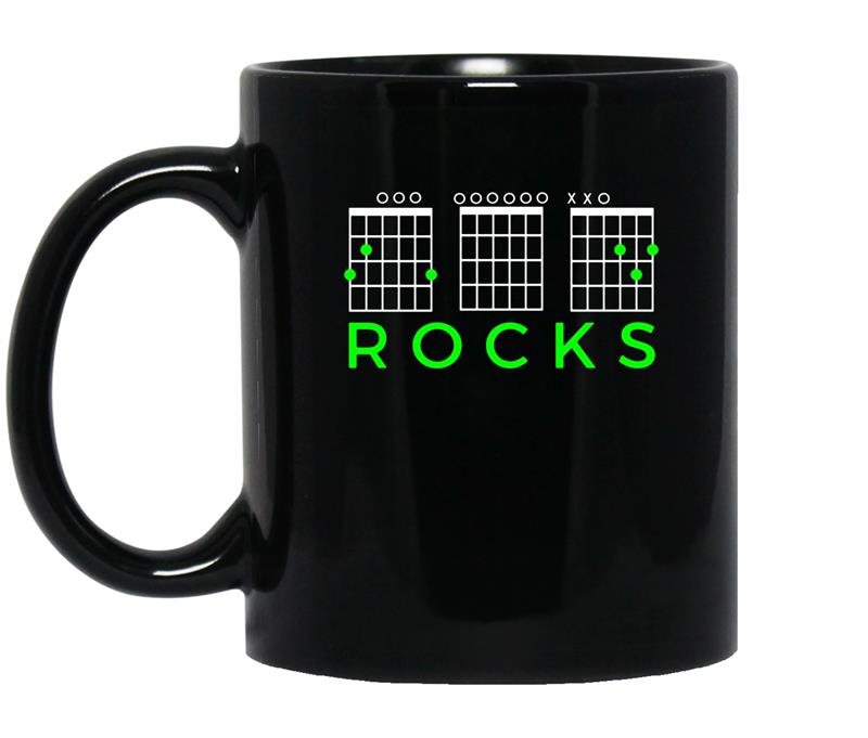 Christian god rocksguitar chords spell god Coffee Mug_Black