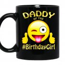 Daddy of the birthday girl emoji gift for party coffee Mug_Black