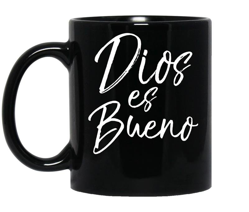 Dios es buenogod is good vintage spanish espanol tee coffee Mug_Black