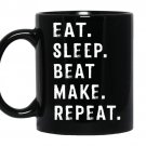Eat sleep beat repeat make beat maker music producer coffee Mug_Black