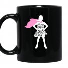 Fearless girlnevertheless she persisted white cape coffee Mug_Black