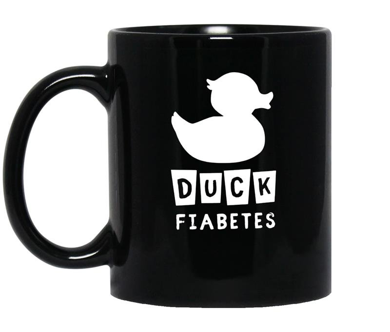 Funny diabetic duck fiabetes coffee Mug_Black