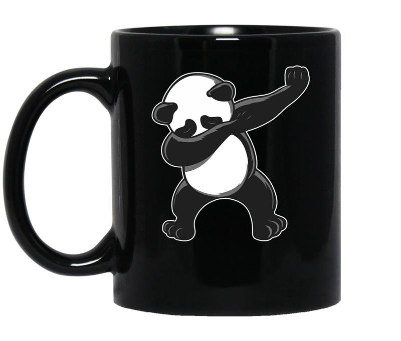 Funny panda dab dabbing panda coffee Mug_Black