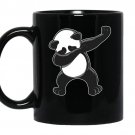 Funny panda dab dabbing panda coffee Mug_Black