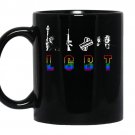 Funny rainbow flag lgbt liberty guns bacon trump coffee Mug_Black