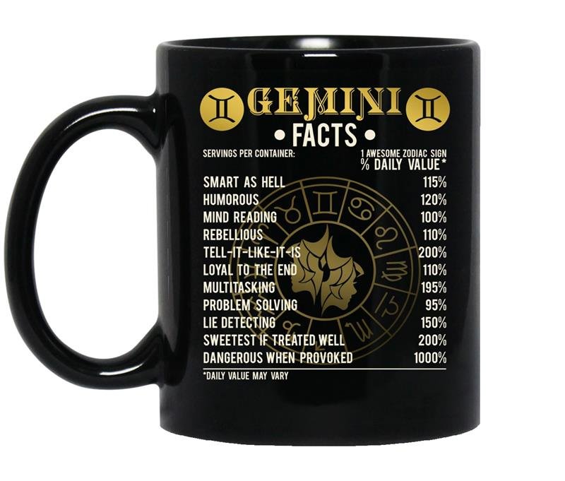 Gemini factsgemini awesome horoscope coffee Mug_Black