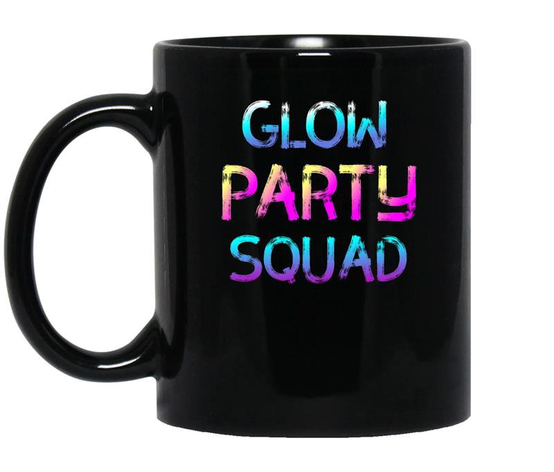Glow party squad coffee Mug_Black
