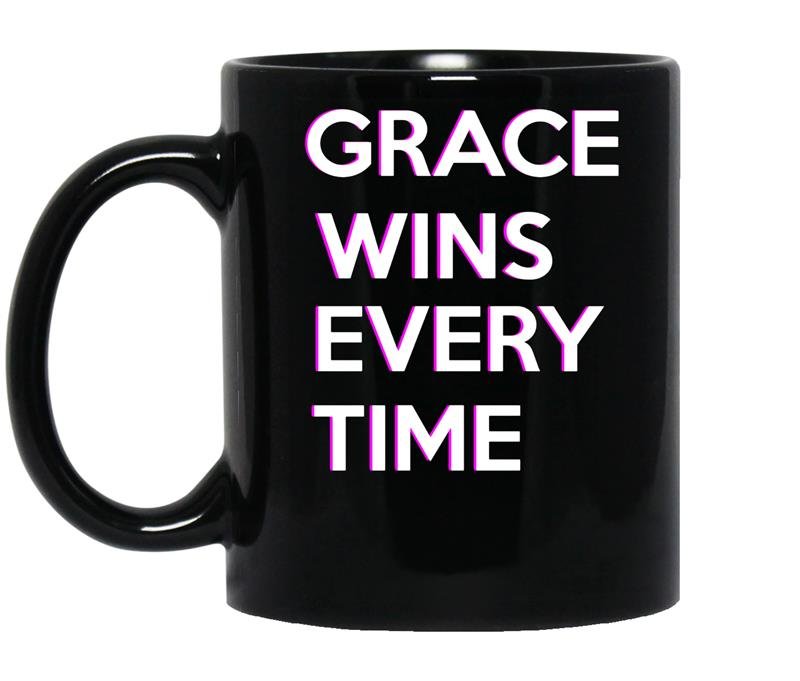 Grace wins every time coffee Mug_Black