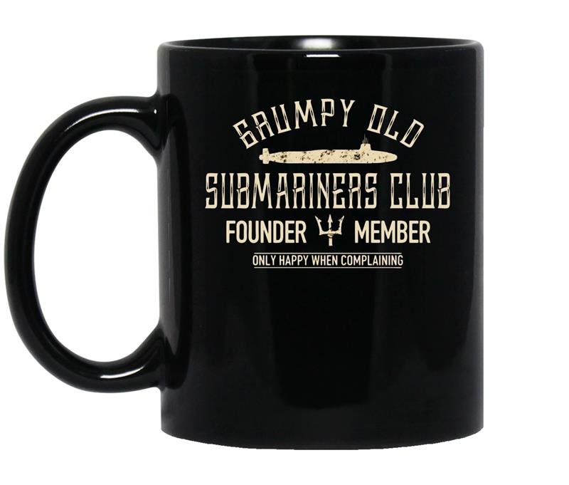 Grumpy old submariners club submarine veteran coffee Mug_Black