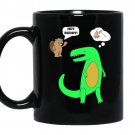Hey buddy dinosaur lunch coffee Mug_Black