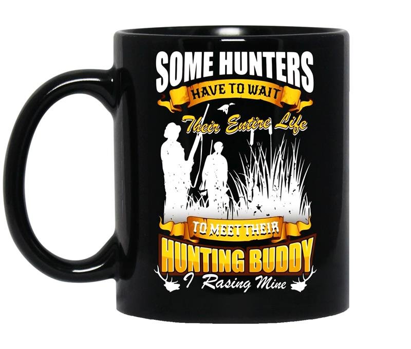 Hunting dad meet their hunting buddy coffee Mug_Black