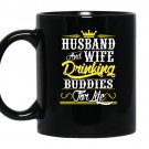 Husband wife drinking buddies for life coffee Mug_Black