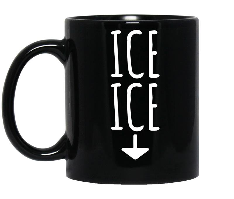 Ice twice pregnancy announcement funny coffee Mug_Black