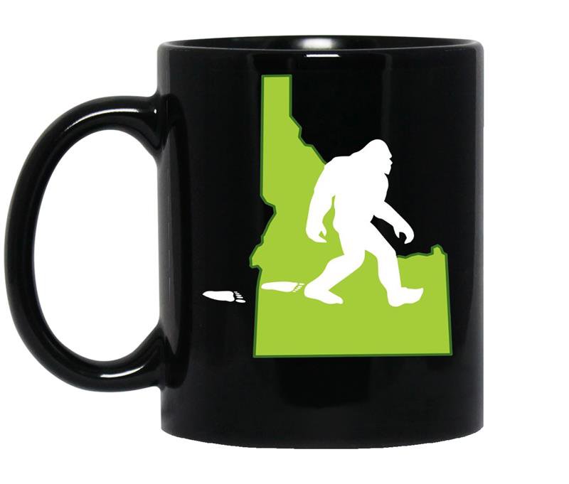 Idaho state bigfoot hunter coffee Mug_Black