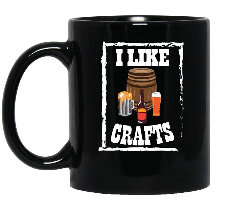 I like crafts craft beer lover coffee Mug_Black
