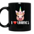 I love unipigs funny unicorn pig lover coffee Mug_Black