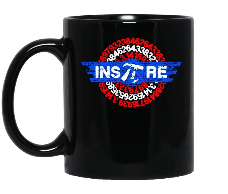Inspire pi superhero shield math teacher geek nerd Mug_Black