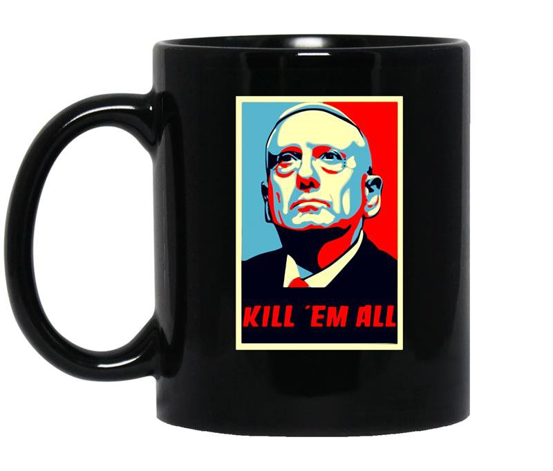 James mattis quote kill em all coffee Mug_Black