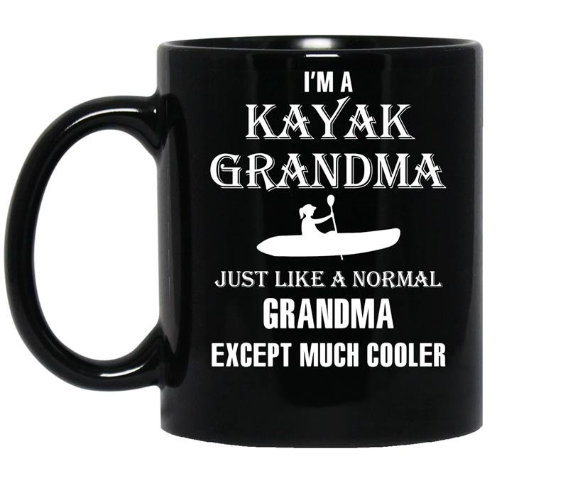 Kayak kayak grandma is cooler coffee Mug_Black