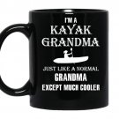Kayak kayak grandma is cooler coffee Mug_Black