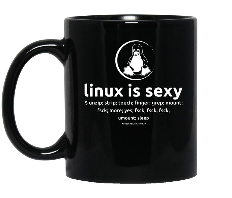 Linux linux is sexy by linux coffee Mug_Black